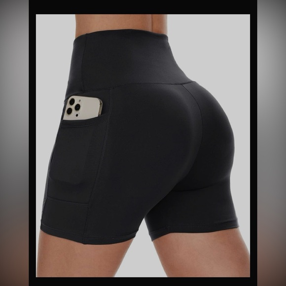 NWOT CAMPSNAIL Biker Shorts w/ Pockets  High Waisted Workout Spandex Yoga Shorts - Picture 4 of 10